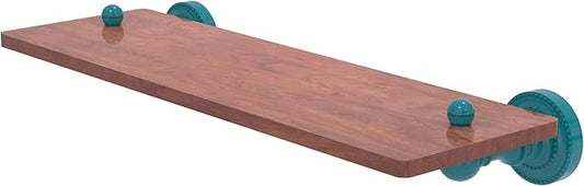 Allied Brass DT-1-16-IRW-GLT Dottingham Collection 16 Inch Solid IPE Ironwood Shelf, Glokzin Teal