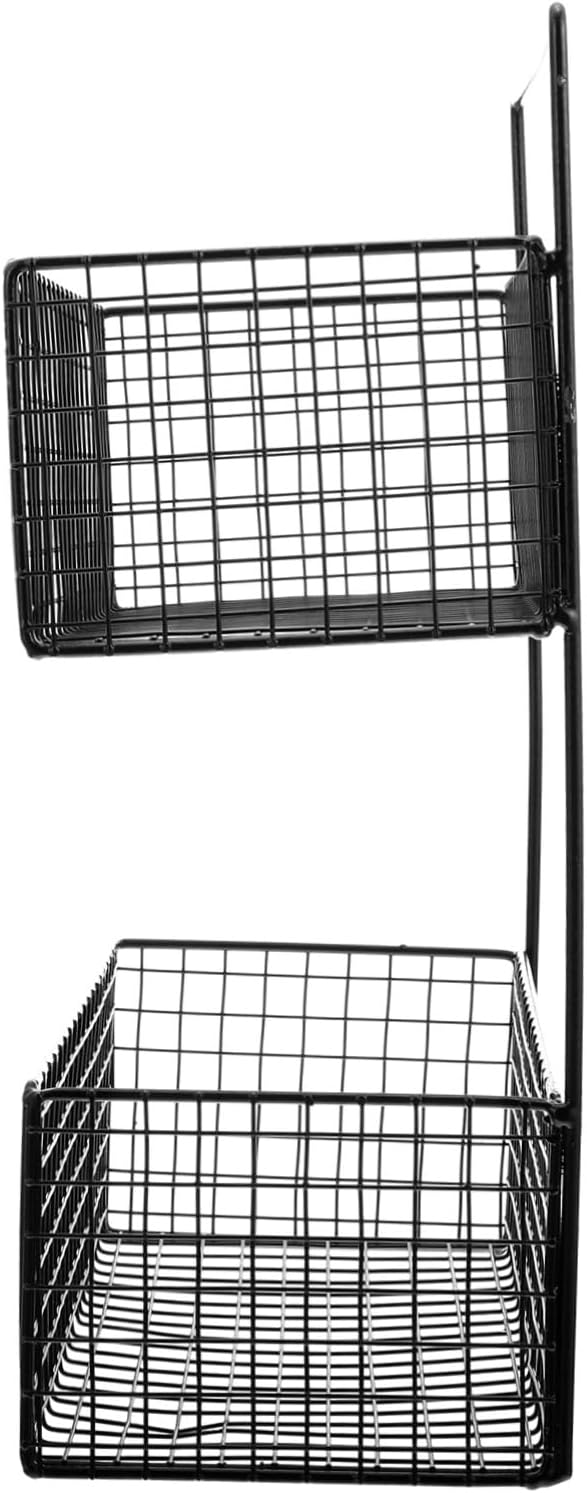ABOOFAN Floating Shelves Bathroom Wall Mount Storage Draining Rack Multi-Function Shelf Black Decor