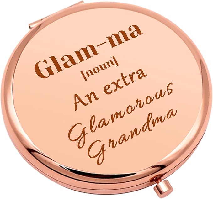 Grandmother Birthday Gifts Compact Makeup Mirror for Glamma for Grandma Grandma Gifts from Grandchildren Folding Makeup Mirror for Nana Christmas Thanksgiving Gift