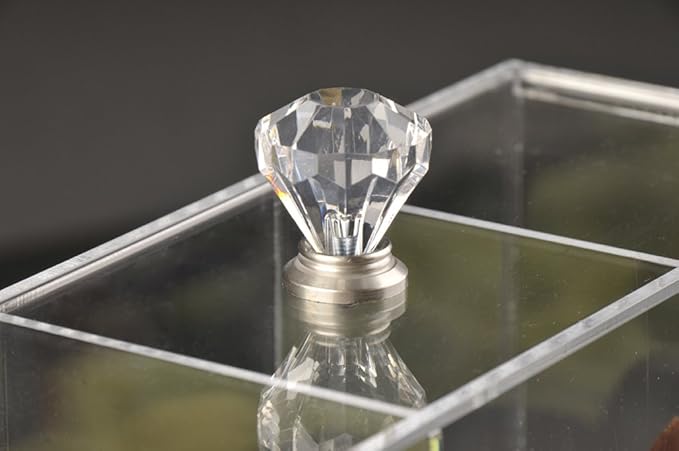 GlamoureBox Brush Holder Storage Case 3 Compartment Clear Acrylic A3