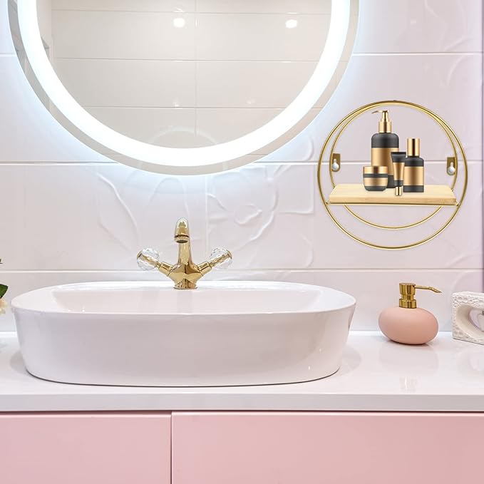 Cabilock Bathroom Shelves Over Toilet: Iron Storage Holder Rack for Cosmetics and Supplies