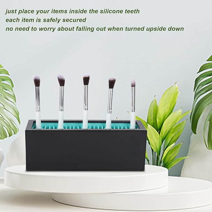 ZJchao Silicone Make Up Brush Holder, Brush Drying Rack Makeup Brushes Holder Organizer Brushes Drying Storage Stand Tools Container Brushes Storage Stand Practical Tools