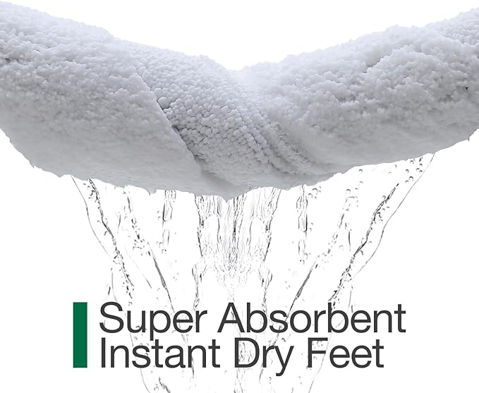 LUMI Ultra Soft Bathroom Rugs Non Slip with Rubber Backing, Absorbent Washable Bath Mat Quick Dry, Upgraded Premium Microfiber Plush Carpet for Bathtub and Shower Floor, White, 24x36