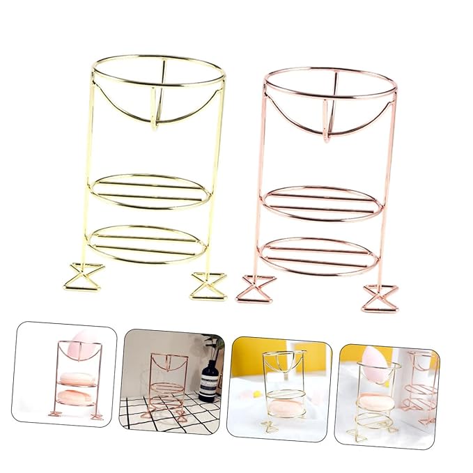 2Pcs Makeup Sponge Holder Makeup Sponge Drying Stand Puff Display Stand Cosmetic Sponge Organizer Puff Storage Rack Beauty Sponge Drying Stand for Vanity