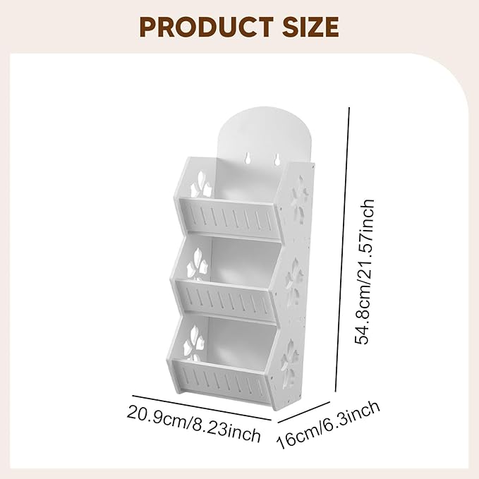 Wall Mounted Bathroom Shelf Makeup Container Storage Bin Kitchen Spice Shelf for Bedroom , three layer