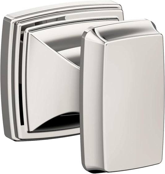 Amerock BH36030PN | Polished Nickel Single Robe Hook | 2-1/8 in. (54 mm) Length Towel Holder | Revitalize | Towel Hook for Bathroom | Bathroom Hardware | Bath Accessories