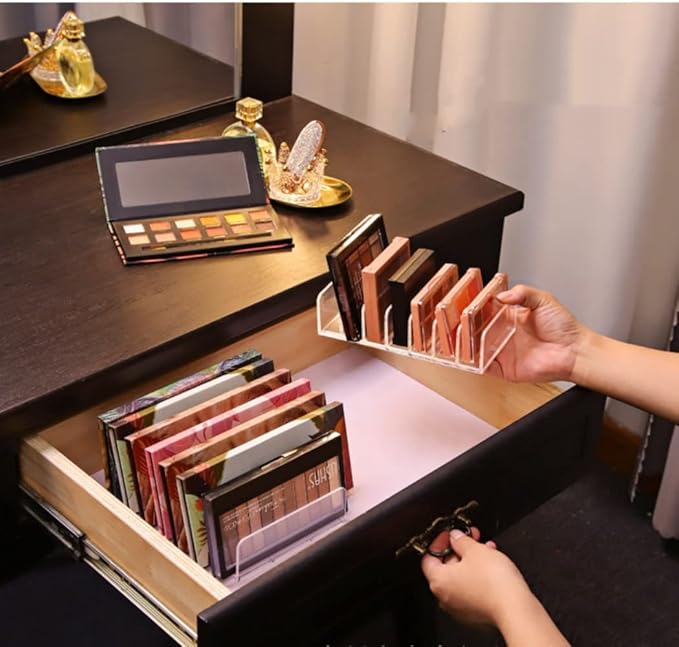 Makeup Organizer, 7 Section Divided Makeup Palette Organizer for Vanity Drawer Countertop Modern Cosmetics Storage for Eyeshadow Palette, Contour Kit, Blush