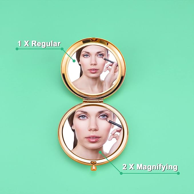 Goddaughter Gifts from Godmother God Daughter Gifts for Girls Compact Makeup Mirror Baptism Gift for Women Inspirational Birthday Folding Makeup Mirror Christian Gift for Teen Girls