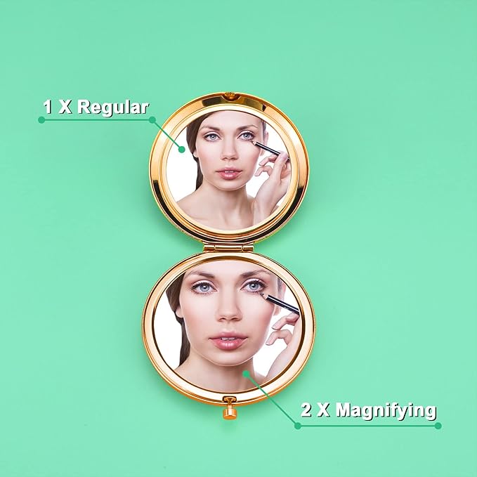 Mwphuy Lash Tech Gifts for Women Makeup Artist Gifts Funny Compact Makeup Mirror for Lash Girl Artist Presents Esthetician Beautician Presents Folding Mirror Graduation Birthday for Friend Sister