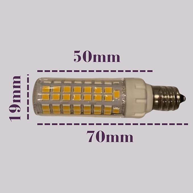 JERDON LED Replacement Light Bulb for Makeup Mirrors - (1) 3000K and (1) 6000K Lightbulbs - JLB3060