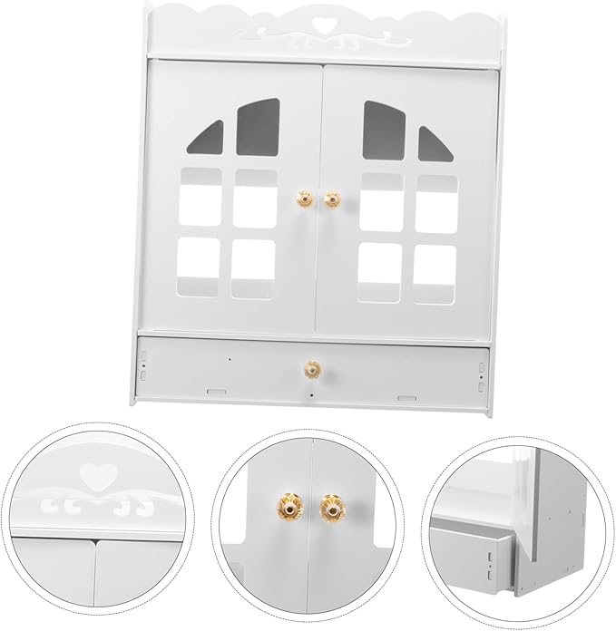 balacoo Wall-Mounted Storage Cabinet for Bathroom Punch Organizer Ample Space for Cosmetics and Products Stylish Wall Storage for Compact Spaces