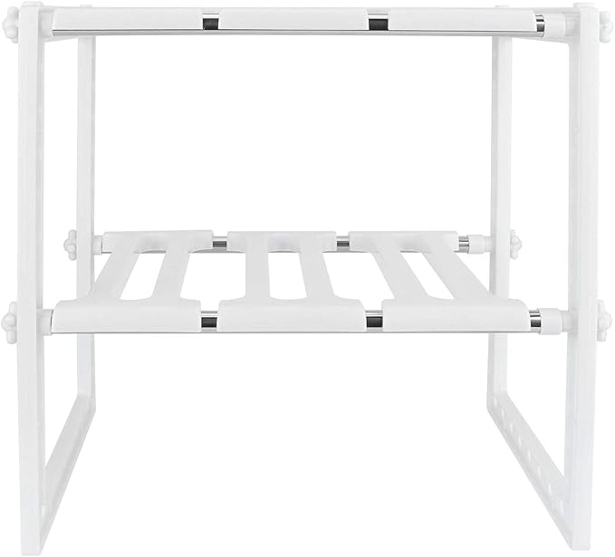 2 Tier Sink Rack Cabinet, Sto Rack with s Shelf, Bathroom Holder for Household Supplies, less and PP l, Retractable