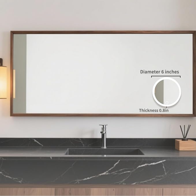 6" 20x Magnifying Mirror with Light Suction Cup,Led Close up Makeup Mirror for Tweezing with 360° Stand,3 Color Lighted Personal 20x Mirrors,20 Times Concave Zoom for Closer Partial Details