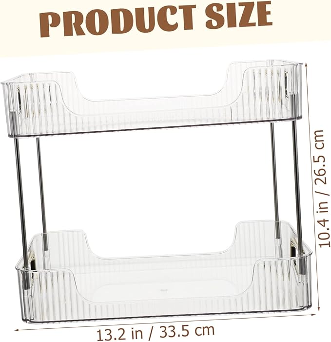 2-Tier Bathroom Countertop Organizer Vanity Holder Multi-Functional Toiletry Storage Rack for Makeup and Dresser Space-Saving Bathroom Shelf