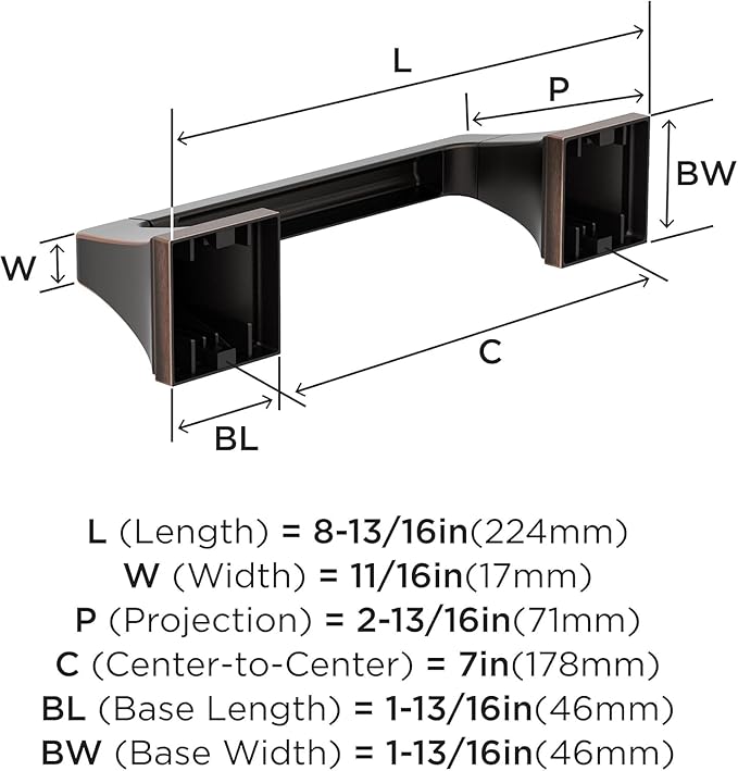 Amerock BH36021ORB | Oil Rubbed Bronze Pivoting Double Post Toilet Paper Holder | 8-13/16 in. (224 mm) Toilet Tissue Holder | Mulholland | Bath Tissue Holder | Bathroom Hardware | Bath Accessories