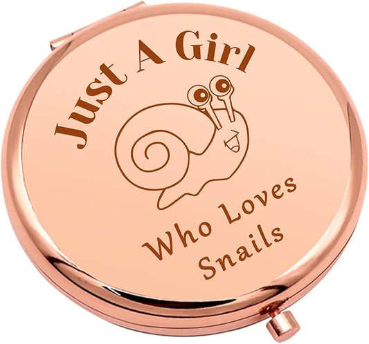 Snails Lover Gift Travel Makeup Mirror Snails Themed Gift Funny Animal Lover Present Graduation Present for Women Folding Makeup Mirror Birthday Christmas Graduation Thanksgiving