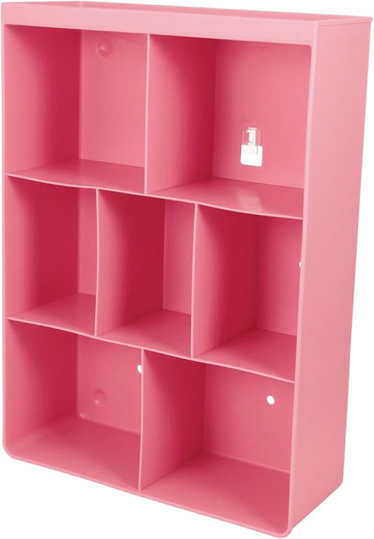 ORFOFE Large Multifunctional Wall Storage Rack Shelf for Bathroom and Kitchen Organization Stylish and Easy to Install Made of Safe Material for Cosmetics and Essentials Pink