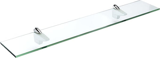 Spancraft Glass F-10x27-Chrome Falcon Glass Shelf, Chrome, 10" x 27"