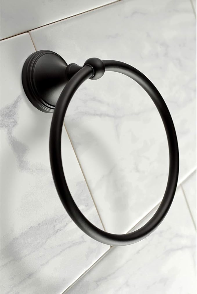 Kingston Brass BAHK1612478K Naples Bathroom Hardware Set, Matte Black 27.56 x 6.13 x 2.25