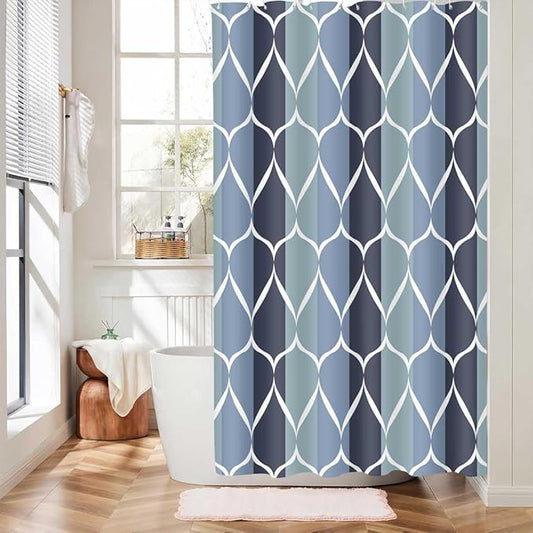 Blue Shower Curtain Modern Bathroom Shower Curtain Waterproof Fabric Machine Washable Shower Curtains 60 x 72 Inches