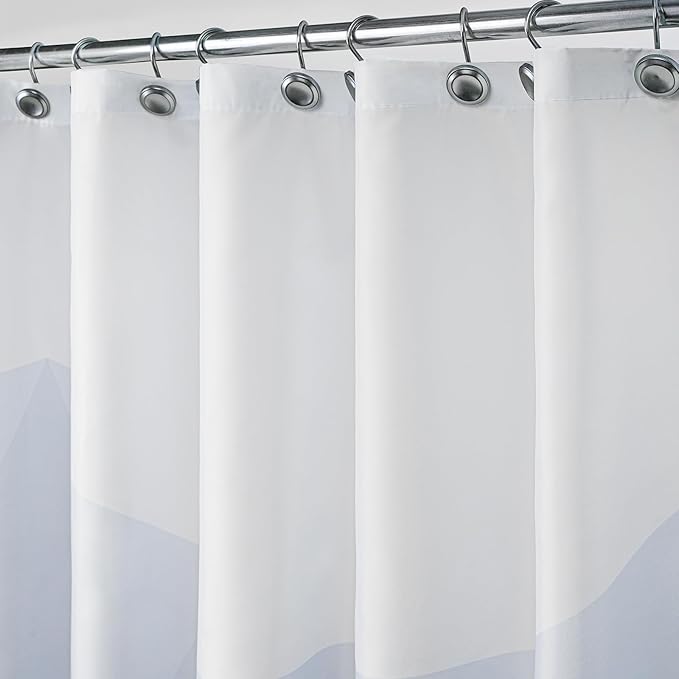 Sunlit Design Extra Long Shower Curtain,Popular Shower Curtain, Ombre Blue Fabric Shower Curtains for Bathroom Decor, Contemporary Bathroom Curtains