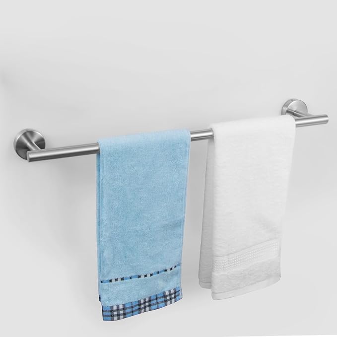 Brushed Nickel Towel Bar, 16 Inch 304 Stainless Steel Thicken 0.8mm Towel Racks for Bathroom, Bathroom Towel Holder Wall Mounted, Useable Length 14 Inch