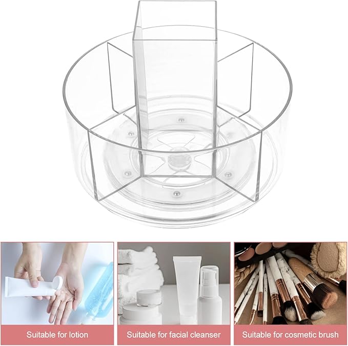 Cabilock Organize Your Beauty Supplies Rotating Makeup Storage Case 360° Cosmetics Organizer