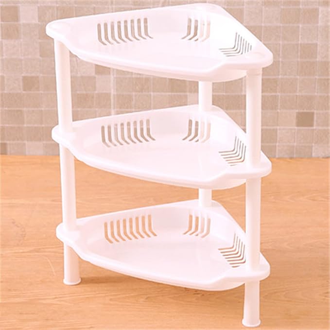 Zerodis 3 Tier Bathroom Shelf Organizer Tool Simple Assembly Multifunction Standing Rack Ideal for Bathroom Kitchen and Laundry Room Storage (#5)
