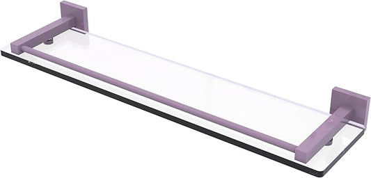 Allied Brass MT-1-22-GAL-LVN Montero Collection 22 Inch Glass Shelf with Gallery Rail, Lavender