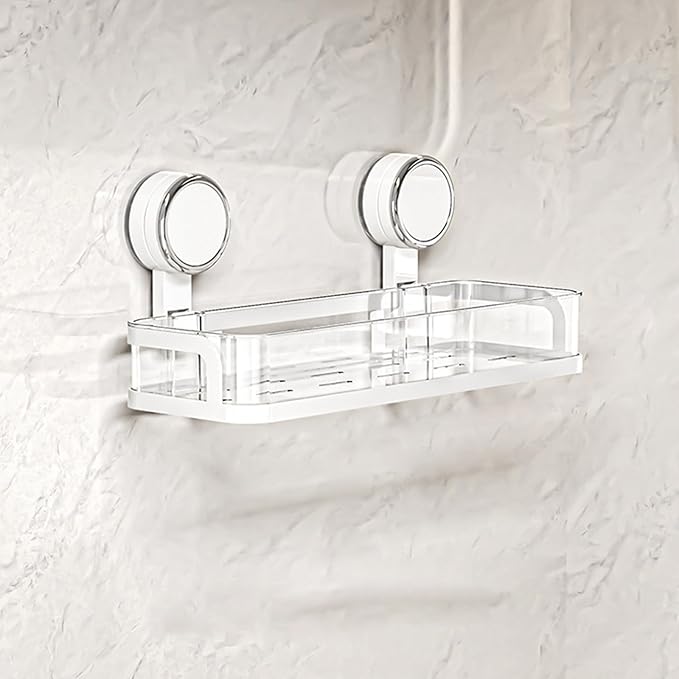 Sturdy Bathroom Shelf with Suction Cup Designs On Any Smooth Surfaces Water and Sturdy