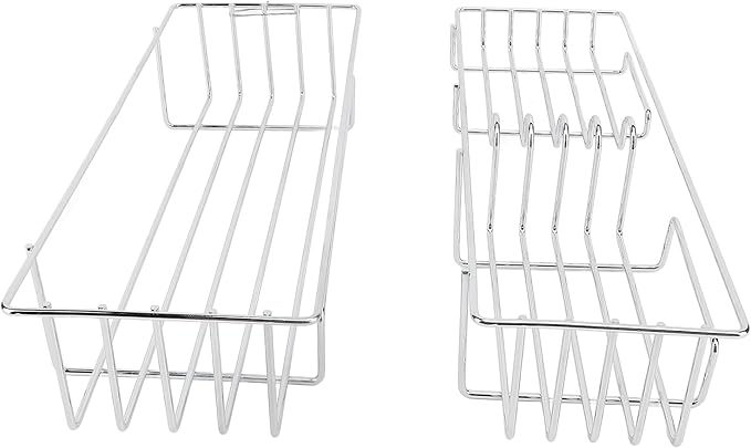 Floating Shelves for Wall, 2PCS Set Iron Bathroom Shelves Over Toilet, Multifunctional Wall Mounted Hanging Shelves, Bathroom Floating Shelves for Kitchen, Bathroom, Living Room