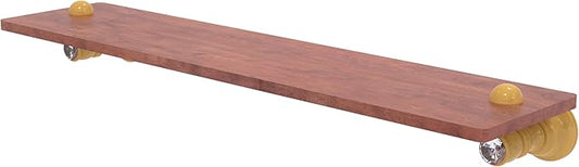 Allied Brass CC-1-22-IRW-SGL Carolina Crystal Collection 22 Inch Wood Shelf, Spanish Gold