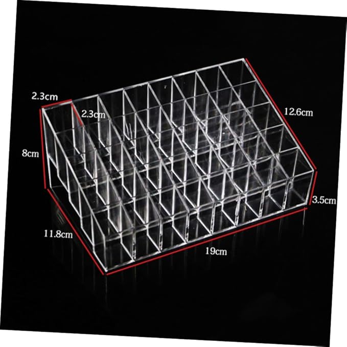 Ipetboom Clear Lipstick Holder Space Lip Organizer for Lip Gloss Makeup Cosmetics Stylish Display Stand for Vanity Dresser Countertop Easy to Clean Design