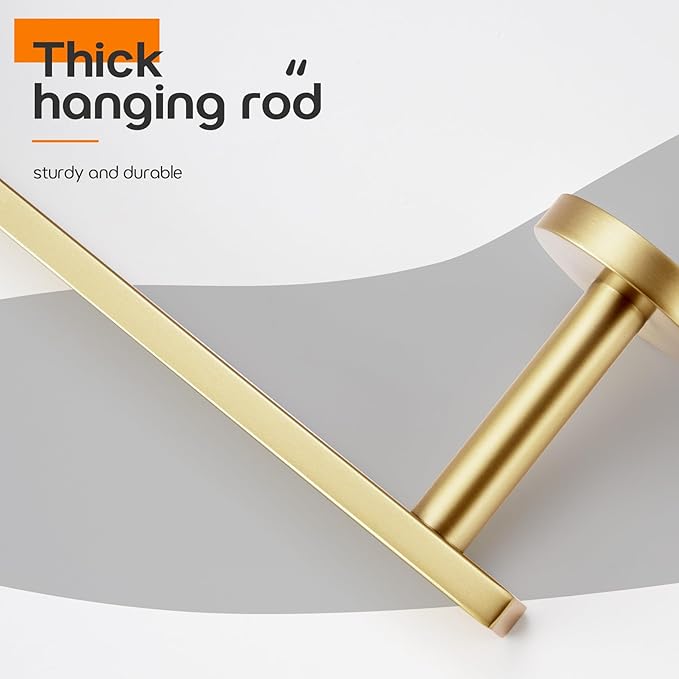 Hand Towel Rings Bathroom Towel Holder Modern Small Bath Towel Bars Stainless Steel Wall Mounted Brushed Gold AN3001GD