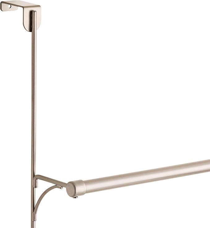 Franklin Brass (1-Pack) Over the Door Hooks Nickel Triple Towel Rack, 3-Tier with Hooks, Organizing and Storage Bar | Bathroom Accessories 193153-FN