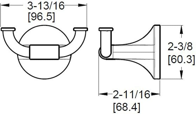 Pfister Pfirst Modern Towel Hook, Bathroom Towel Hook, Wall-Mounted, Screw-In, Tuscan Bronze Finish, BRHPFM0Y