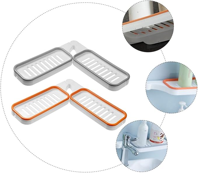 Alipis 2pcs Wall-Mounted Storage Rack Rotatable Bathroom Supplies Holder Toilet Holder Shelf Bathroom Accessories Over Toilet Organizer