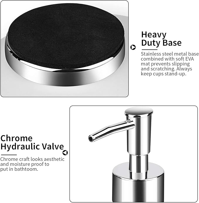 RQYIXI Bathroom Accessories Set 4 Pcs Toothbrush Holder Soap Dispenser Ceramic Bathroom Accessory Set with Toothbrush Cup Soap Dish Tumbler Black