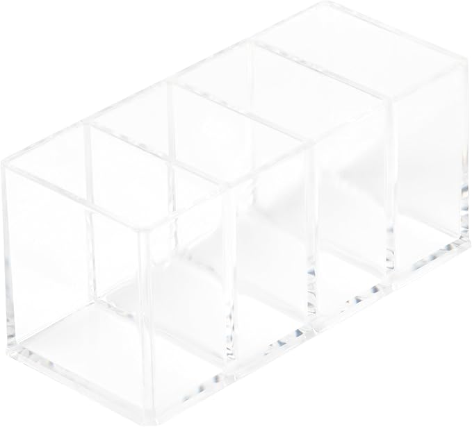 Richards Homewares Cosmetic Tray, 4-Compartment, Clear