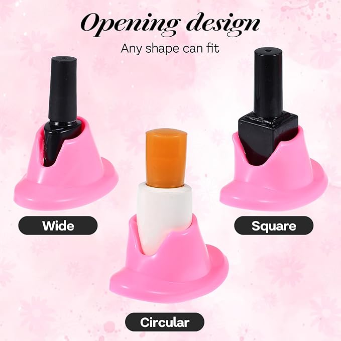2 Pieces Soft Rubber Nail Polish Bottle Holder Spill-proof Storage Rack Display Stand Durable for Nail Salon Foot and Hand Care Display Art Tools