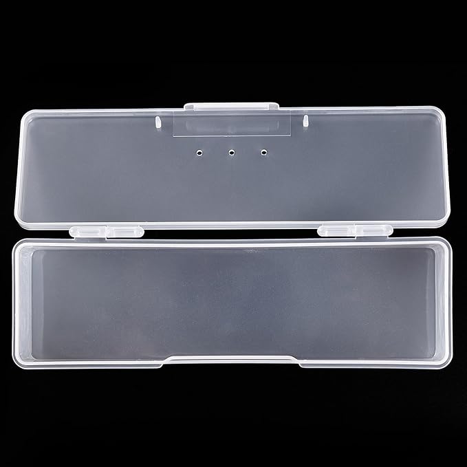 4Pcs Transparent Storage Boxes For Nail Tool Professional Pedicure Manicure Tools Set Plastic Nail Art Tool Box Storage Case Nail Supplies, White & Pink
