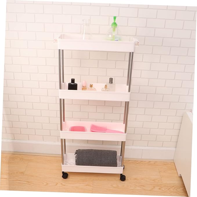 PRETYZOOM Bathroom Storage Shelves Plastic Kitchen Rack Multifunction Bathroom Shelf Corner Rack