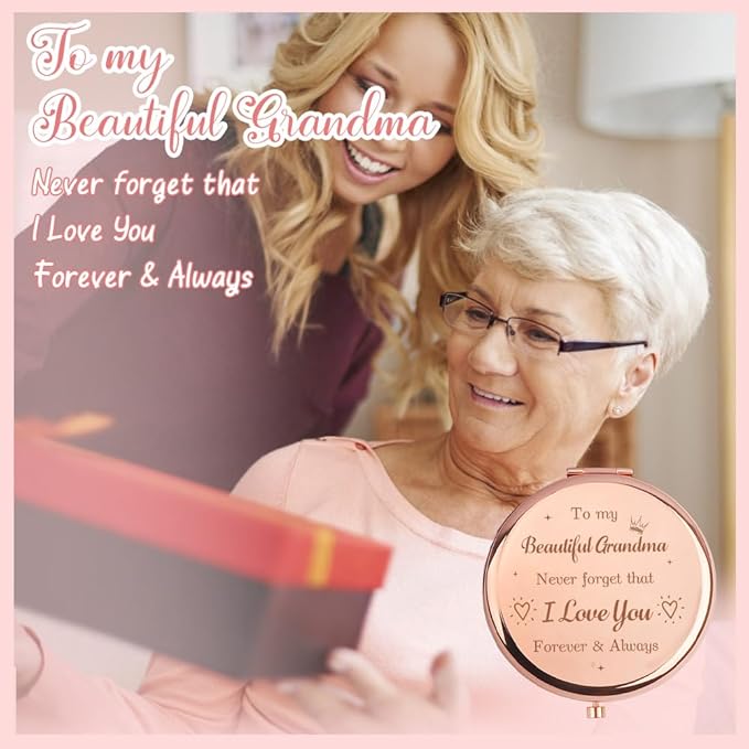 Gifts for Grandma,Grandma Gifts,Grandma Birthday Gifts,Mothers Day Grandma Gifts,Gifts Ideas for Grandma,Grandma Gifts from Grandkids,Grandma Gifts for Christmas,Pocket Mirror Presents for Grandma