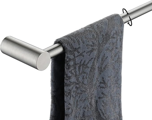 JQK Towel Bar Brushed, 26.5 Inch 304 Stainless Steel Thicken 0.8mm 2 Pieces Towel Rack Bathroom Wall Mount, Useable Length 24 Inch, TB610L24-BN