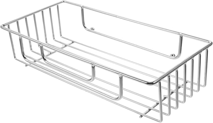 Hemobllo Multi Functional Stainless Steel Wall Shelf for Bathroom Kitchen Easy Installation Space Saving Storage Rack for Toiletries Shampoo and Items Stylish Design