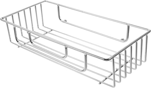 Hemobllo Multi Functional Stainless Steel Wall Shelf for Bathroom Kitchen Easy Installation Space Saving Storage Rack for Toiletries Shampoo and Items Stylish Design