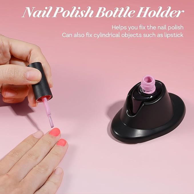 2 Pieces Soft Rubber Nail Polish Bottle Holder Spill-proof Storage Rack Display Stand Durable for Hand Care Display Art Tools and Nail Salon Foot