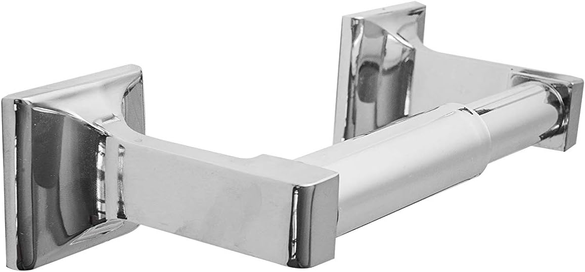 SENTO Cellar Classic Bathroom Accessories Set, Heavy Duty Metal Bath Hardware Set Wall Mounted, Includes Robe Hook, Standard Toilet Paper Holder, Towel Ring, 24” Towel Bar (4-Piece, Polished Chrome)