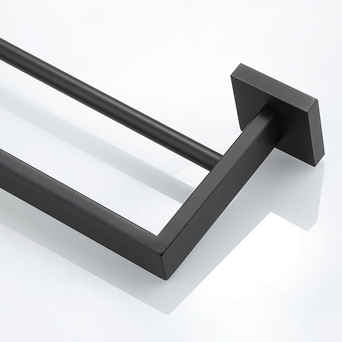 Alise Double Towel Bar, 32" SUS304 Stainless Steel Towel Racks for Bathroom, Long Bathroom Towel Rack Wall Mounted, Heavy Duty Towel Holder, Matte Black
