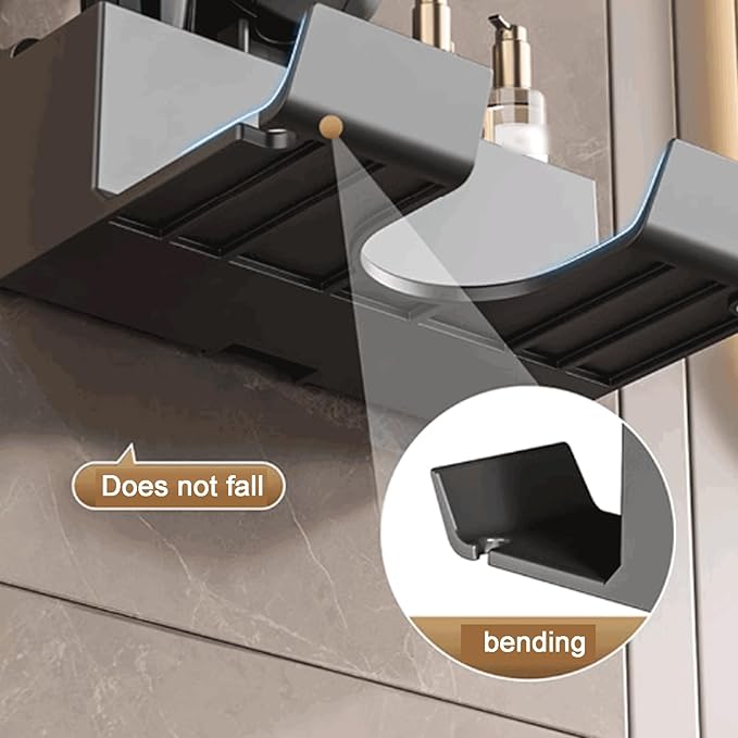 Removable Plastic Bathroom Shelves Suction Cup Bathroom Shelves Wall-Mounted Bathroom Shelves No Punching Bathroom Shelves Large Capacity